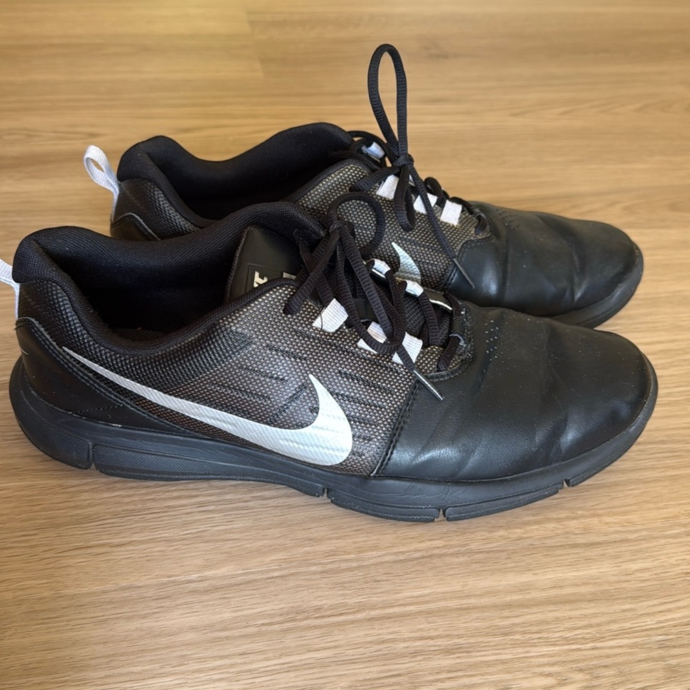 Nike Shoes Mens 12 Black Leather Explorer CTRL Lace Up Spikeless Golf Sneakers